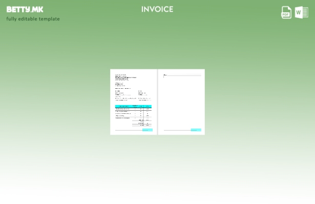 Шаблон за фактура за консултации за недвижнини во модерен стил